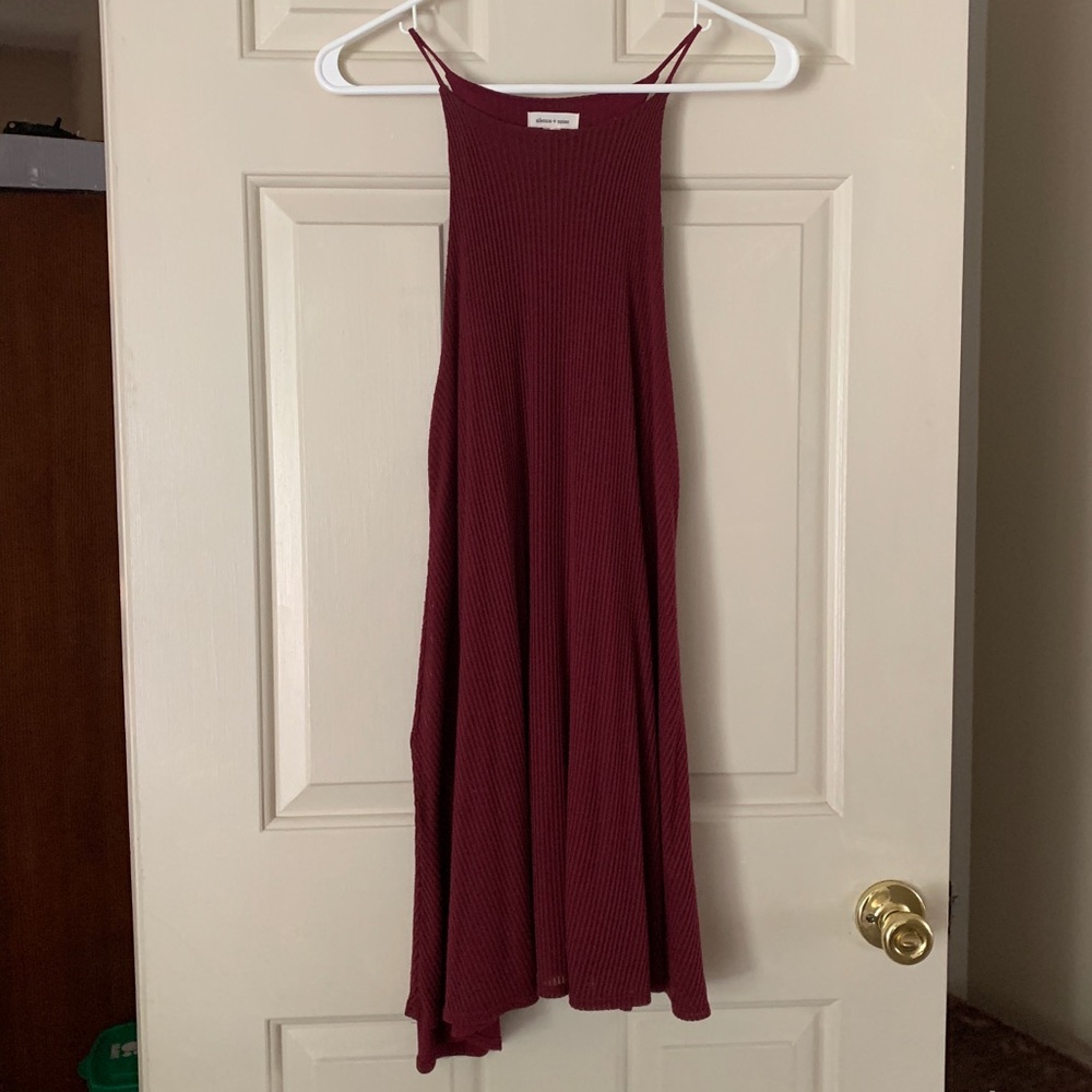Silence+Noise Burgundy Dress